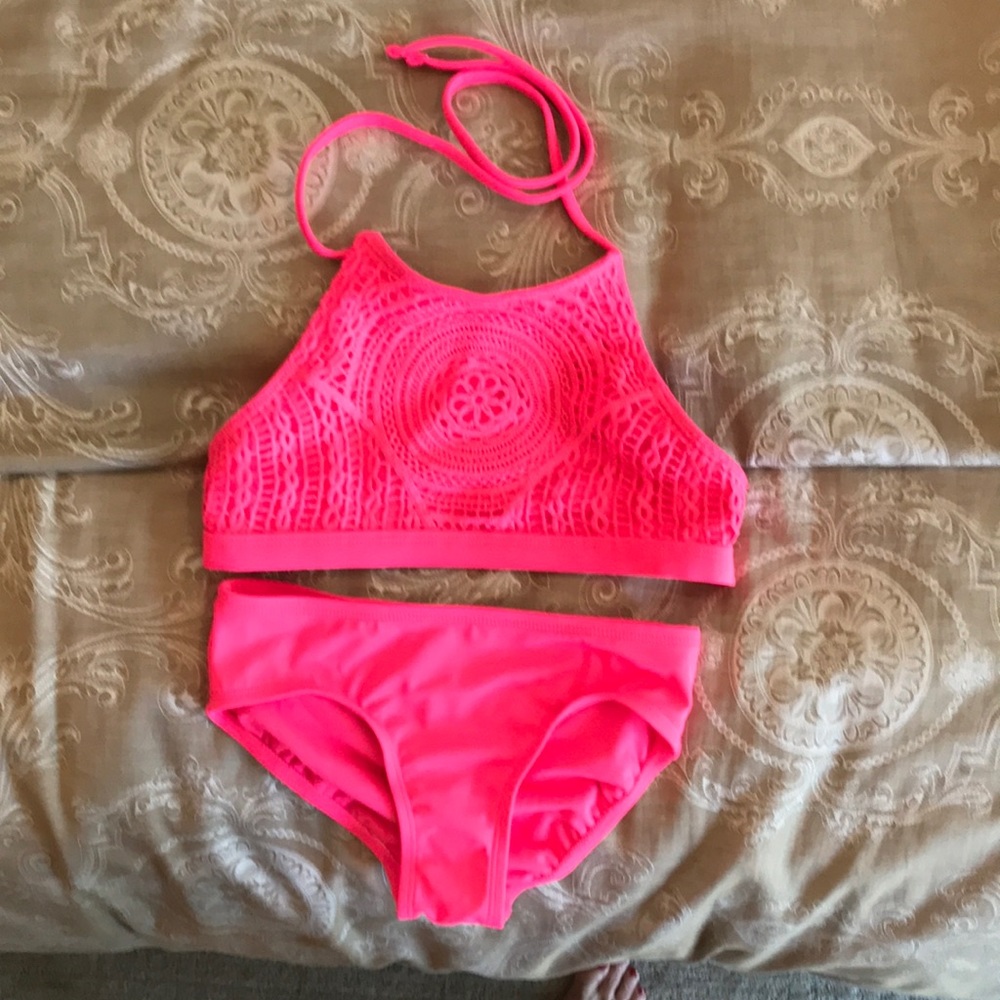 Justice girls hot pink bikini size 7